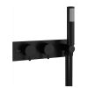 Crosswater MPRO 2 Outlet 2 Handle Matt Black Thermostatic Bath Shower Valve with Kit