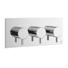 Crosswater MPRO 2 Outlet 3 Handle Thermostatic Shower Valve Chrome