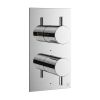 Crosswater MPRO 2 Outlet 2 Handle Thermostatic Bath Shower Valve Chrome