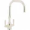 Perrin & Rowe Oberon U Spout Chrome Kitchen Sink Mixer Tap & Spray