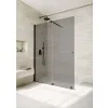 Tissino Armano Roller Grey Glass with Matt Black Profile and Stabilising Bar