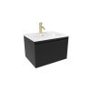 Saneux MONUMENT 60cm 1 drawer wall hung unit - Matt Black