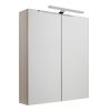 Just Taps Mirror Cabinet with Light  600mm – Grey