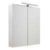 Just Taps Mirror Cabinet with Light, 600mm – White