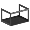 GSI Pura 62 x 46 Black Metal Frame With Laminate Wood Shelf
