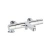 Just Taps Hugo Deck Mounted Thermostatic Bath Shower Mixer Without Kit-Chrome