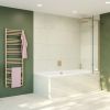 Crosswater Optix Hinged Bath Screen 90° 900x1500 Brush Brass Right