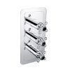 Just Taps Grosvenor Black, Cross Thermostatic 2 Outlet Shower Valve