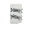 Just Taps Grosvenor Lever Thermostatic Concealed 2 Outlet Shower Valve, Vertical