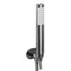Just Taps Oval water outlet and holder with hose and handshower-Chrome