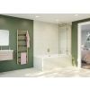 Crosswater Optix Hinged Bath Screen 180° 900x1500 Brush Brass Left
