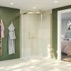 Crosswater Optix 10 Offset Quadrant 1200x900 Left Hand Brushed Brass