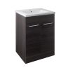 Just Taps Pace 600 Floor Mounted Unit with Doors and Basin – Black