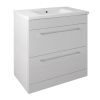 Just Taps Pace 800 Floor Mounted Unit with Drawers and Basin – White