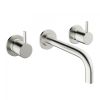 Crosswater MPRO Twin  Brushed Stainless Steel Basin