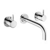 Crosswater MPRO Twin Lever Basin Mixer – Chrome
