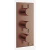 Crosswater MPRO 2 Outlet 3 Handle Thermostatic Shower Valve Brushed Bronze