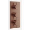 Crosswater MPRO 3 Outlet 3 Handle Thermostatic Bath Shower Valve Brushed Bronze