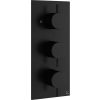 Crosswater MPRO 3 Outlet 3 Handle Thermostatic Bath Shower Valve Matt Black 