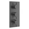 Crosswater MPRO 3 Outlet 3 Handle Thermostatic Bath Shower Valve Slate