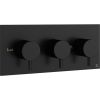 Crosswater MPRO 3 Outlet 3 Handle Thermostatic Bath Shower Valve Matt Black 