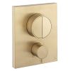 Crosswater MPRO Crossbox Push 2 Outlet Trimset Brushed Brass