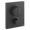 Crosswater MPRO Crossbox Push 2 Outlet Trimset Matt Black 