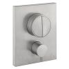 Crosswater MPRO Crossbox Push 2 Outlet Trimset Brushed Stainless Steel 