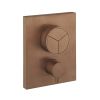Crosswater MPRO Crossbox Push 3 Outlet Trimset Brushed Bronze 