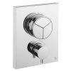 Crosswater MPRO Crossbox Push 3 Outlet Trimset Chrome 