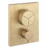 Crosswater MPRO Crossbox Push 3 Outlet Trimset Brushed Brass