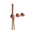 Crosswater MPRO Brushed Bronze Module 3 Outlet 2 Handle Trimset & Handset