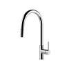 Gessi Oxygen side lever monobloc mixer with swivel C-spout and pull-out spray