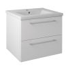 Just Taps Pace 600 Wall Mounted Unit with Drawers and Basin – White