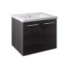 Just Taps Pace 600 Wall Mounted Unit with Doors and Basin – Black