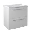 Just Taps Pace 600 Wall Mounted Unit with Drawers and Basin – White