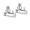 Crosswater Round Angled Valve – Chrome