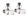 Crosswater Square Angled Radiator Valves – Chrome