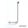 Bathroom Origins Brushed Stainless Steel Right Angled Safety Bar Left Hand