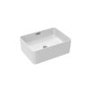 Saneux SIENNA 40x31.5cm rectangular countertop washbasin - with Overflow - Gloss White