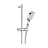 Just Taps Techno Slide Rail with Pulse Single Function Shower Handle and Shower Hose - Chrome