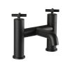 Just Taps Solex Matt Black Deck Mounted Bath Filler