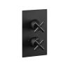 Just Taps Solex Matt Black Twin Outlet Concealed Shower Valve