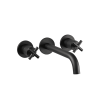 Just Taps Solex Matt Black Wall Mounted Basin Mixer