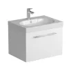 Tissino Angelo 600mm Basin Unit Wall Hung White & 1TH Basin