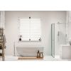 Tissino Armano Roller Clear Glass with Profile and Stabilising Bar - Left Hand
