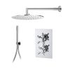 Abacus Emotion Thermo Cross - Round Overhead & Slim Hand Shower