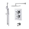 Abacus Emotion Thermo Cross - Round Overhead & Round Hand Shower