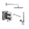 Abacus Shower Pack 5 - Square - Chrome