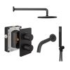 Abacus Shower Pack 5 - Round - Matt Black